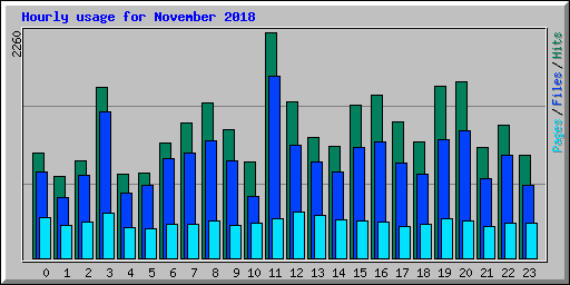 Hourly usage for November 2018