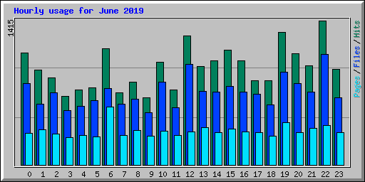 Hourly usage for June 2019