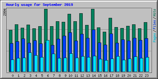 Hourly usage for September 2019
