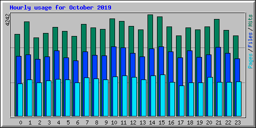 Hourly usage for October 2019