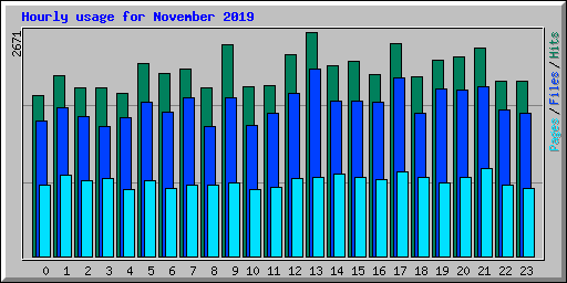 Hourly usage for November 2019
