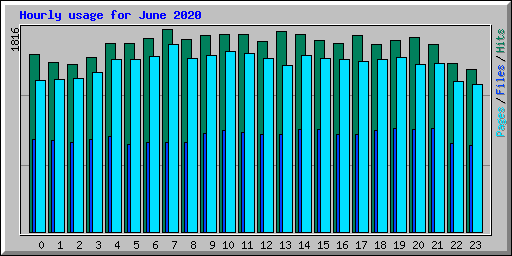 Hourly usage for June 2020