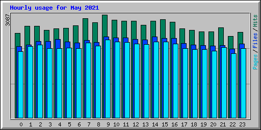 Hourly usage for May 2021